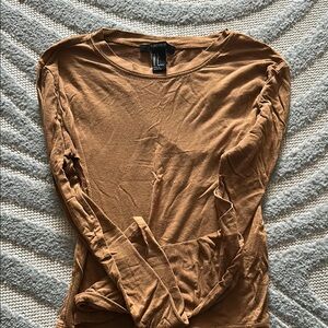 Forever 21 Brown Fitted Top